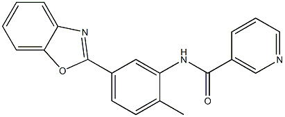 N-[5-(1,3-benzoxazol-2-yl)-2-methylphenyl]nicotinamide Structure