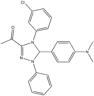  1-{4-(3-chlorophenyl)-5-[4-(dimethylamino)phenyl]-1-phenyl-4,5-dihydro-1H-1,2,4-triazol-3-yl}ethanone