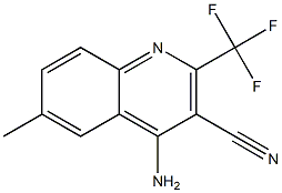 4-amino-6-methyl-2-(trifluoromethyl)-3-quinolinecarbonitrile 结构式