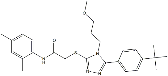 2-{[5-(4-tert-butylphenyl)-4-(3-methoxypropyl)-4H-1,2,4-triazol-3-yl]sulfanyl}-N-(2,4-dimethylphenyl)acetamide