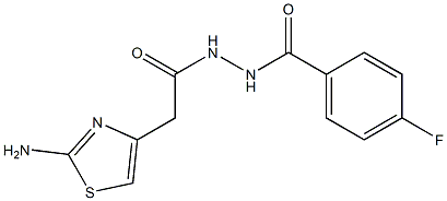 N'-[(2-amino-1,3-thiazol-4-yl)acetyl]-4-fluorobenzohydrazide|