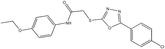 2-{[5-(4-chlorophenyl)-1,3,4-oxadiazol-2-yl]sulfanyl}-N-(4-ethoxyphenyl)acetamide