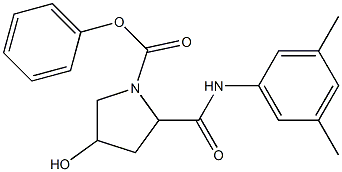 phenyl 2-[(3,5-dimethylanilino)carbonyl]-4-hydroxy-1-pyrrolidinecarboxylate,,结构式