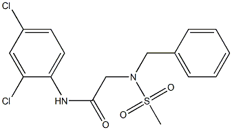 2-[benzyl(methylsulfonyl)amino]-N-(2,4-dichlorophenyl)acetamide 化学構造式
