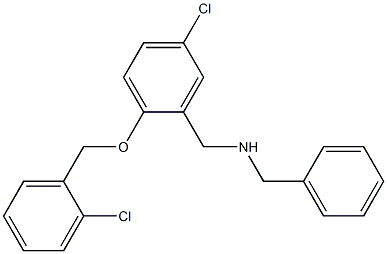 N-benzyl-N-{5-chloro-2-[(2-chlorobenzyl)oxy]benzyl}amine 结构式