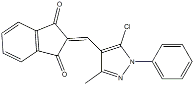 2-[(5-chloro-3-methyl-1-phenyl-1H-pyrazol-4-yl)methylene]-1H-indene-1,3(2H)-dione Structure