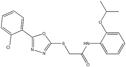 2-{[5-(2-chlorophenyl)-1,3,4-oxadiazol-2-yl]sulfanyl}-N-(2-isopropoxyphenyl)acetamide