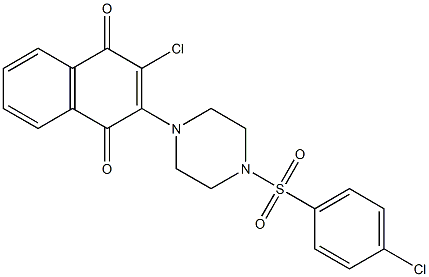 2-chloro-3-{4-[(4-chlorophenyl)sulfonyl]-1-piperazinyl}naphthoquinone