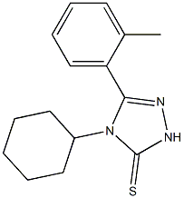 4-cyclohexyl-5-(2-methylphenyl)-2,4-dihydro-3H-1,2,4-triazole-3-thione,,结构式