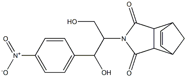 4-(2-hydroxy-1-(hydroxymethyl)-2-{4-nitrophenyl}ethyl)-4-azatricyclo[5.2.1.0~2,6~]dec-8-ene-3,5-dione,,结构式