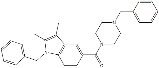  1-benzyl-5-[(4-benzyl-1-piperazinyl)carbonyl]-2,3-dimethyl-1H-indole