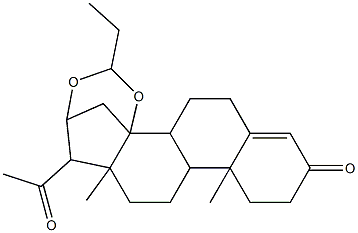 15-acetyl-18-ethyl-10,14-dimethyl-17,19-dioxapentacyclo[14.3.1.0~1,14~.0~2,11~.0~5,10~]icos-5-en-7-one Structure