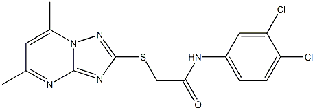 N-(3,4-dichlorophenyl)-2-[(5,7-dimethyl[1,2,4]triazolo[1,5-a]pyrimidin-2-yl)sulfanyl]acetamide Structure