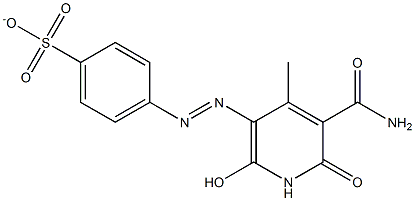 4-{[5-(aminocarbonyl)-2-hydroxy-4-methyl-6-oxo-1,6-dihydro-3-pyridinyl]diazenyl}benzenesulfonate|