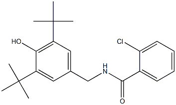 2-chloro-N-(3,5-ditert-butyl-4-hydroxybenzyl)benzamide Structure