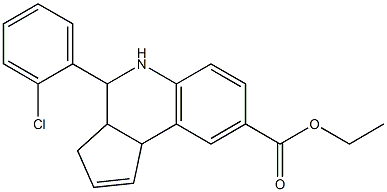  ethyl 4-(2-chlorophenyl)-3a,4,5,9b-tetrahydro-3H-cyclopenta[c]quinoline-8-carboxylate