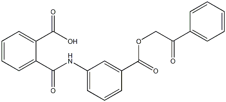 2-({3-[(2-oxo-2-phenylethoxy)carbonyl]anilino}carbonyl)benzoic acid Struktur