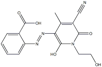 2-{[5-cyano-2-hydroxy-1-(2-hydroxyethyl)-4-methyl-6-oxo-1,6-dihydro-3-pyridinyl]diazenyl}benzoic acid