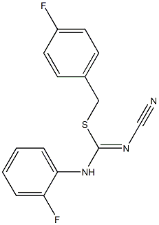 4-fluorobenzyl N'-cyano-N-(2-fluorophenyl)imidothiocarbamate Structure