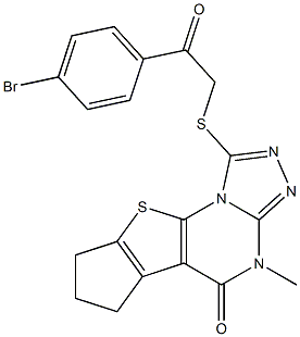 1-{[2-(4-bromophenyl)-2-oxoethyl]sulfanyl}-4-methyl-7,8-dihydro-6H-cyclopenta[4,5]thieno[3,2-e][1,2,4]triazolo[4,3-a]pyrimidin-5(4H)-one