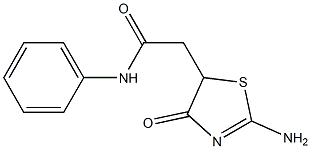 2-(2-amino-4-oxo-4,5-dihydro-1,3-thiazol-5-yl)-N-phenylacetamide 结构式