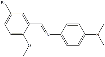 N-(5-bromo-2-methoxybenzylidene)-N-[4-(dimethylamino)phenyl]amine,,结构式