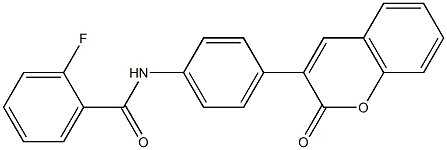 2-fluoro-N-[4-(2-oxo-2H-chromen-3-yl)phenyl]benzamide