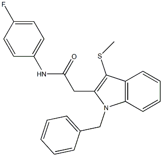 2-[1-benzyl-3-(methylsulfanyl)-1H-indol-2-yl]-N-(4-fluorophenyl)acetamide