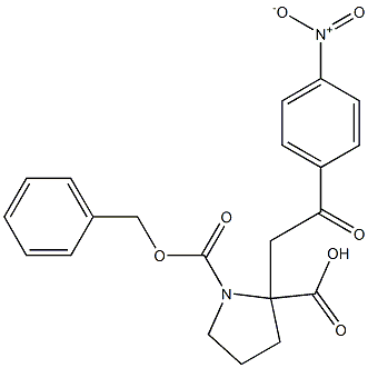 2-(2-{4-nitrophenyl}-2-oxoethyl) 1-(phenylmethyl) pyrrolidine-1,2-dicarboxylate Structure