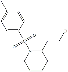 2-(2-chloroethyl)-1-[(4-methylphenyl)sulfonyl]piperidine 化学構造式