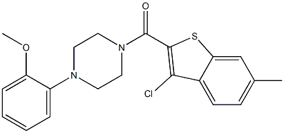 2-{4-[(3-chloro-6-methyl-1-benzothien-2-yl)carbonyl]-1-piperazinyl}phenyl methyl ether