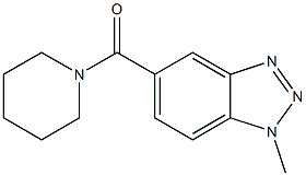 1-methyl-5-(1-piperidinylcarbonyl)-1H-1,2,3-benzotriazole Struktur