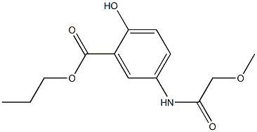 propyl 2-hydroxy-5-[(methoxyacetyl)amino]benzoate 结构式