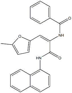 N-{2-(5-methyl-2-furyl)-1-[(1-naphthylamino)carbonyl]vinyl}benzamide,,结构式