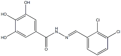 N'-(2,3-dichlorobenzylidene)-3,4,5-trihydroxybenzohydrazide Struktur