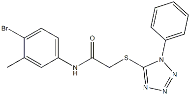  N-(4-bromo-3-methylphenyl)-2-[(1-phenyl-1H-tetraazol-5-yl)sulfanyl]acetamide