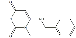 6-(benzylamino)-1,3-dimethylpyrimidine-2,4(1H,3H)-dione Struktur