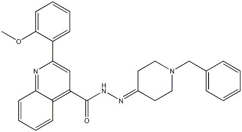 N'-(1-benzyl-4-piperidinylidene)-2-(2-methoxyphenyl)-4-quinolinecarbohydrazide Struktur