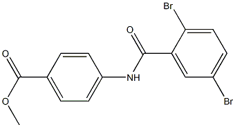 methyl 4-[(2,5-dibromobenzoyl)amino]benzoate 化学構造式