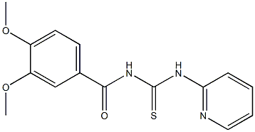 N-(3,4-dimethoxybenzoyl)-N'-(2-pyridinyl)thiourea Struktur