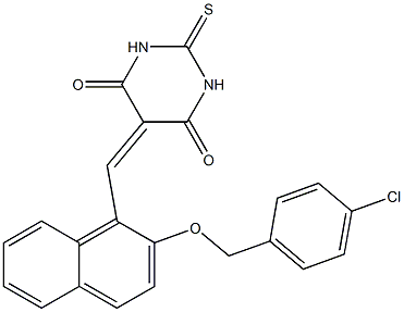5-({2-[(4-chlorobenzyl)oxy]-1-naphthyl}methylene)-2-thioxodihydro-4,6(1H,5H)-pyrimidinedione|