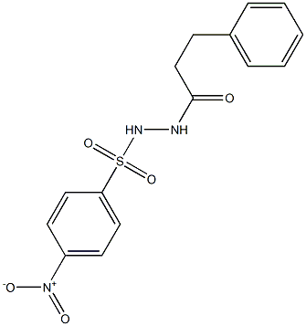 4-nitro-N'-(3-phenylpropanoyl)benzenesulfonohydrazide Structure