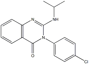 3-(4-chlorophenyl)-2-(isopropylamino)-4(3H)-quinazolinone,,结构式