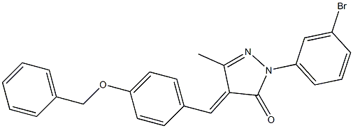 4-[4-(benzyloxy)benzylidene]-2-(3-bromophenyl)-5-methyl-2,4-dihydro-3H-pyrazol-3-one 结构式