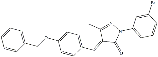 4-[4-(benzyloxy)benzylidene]-2-(3-bromophenyl)-5-methyl-2,4-dihydro-3H-pyrazol-3-one Structure