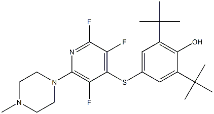  2,6-ditert-butyl-4-{[2,3,5-trifluoro-6-(4-methyl-1-piperazinyl)-4-pyridinyl]sulfanyl}phenol