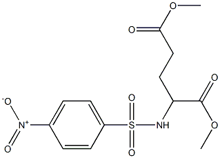 dimethyl 2-[({4-nitrophenyl}sulfonyl)amino]pentanedioate 化学構造式