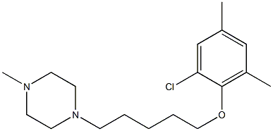 2-chloro-4,6-dimethylphenyl 5-(4-methyl-1-piperazinyl)pentyl ether,,结构式