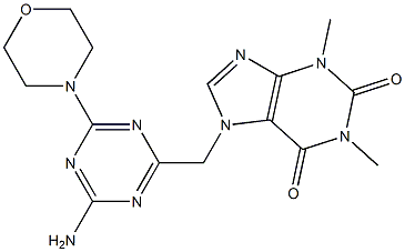 7-{[4-amino-6-(4-morpholinyl)-1,3,5-triazin-2-yl]methyl}-1,3-dimethyl-3,7-dihydro-1H-purine-2,6-dione|