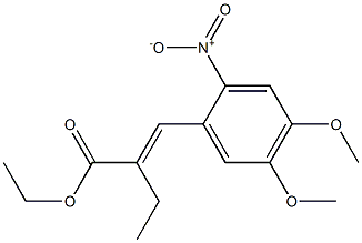 ethyl 2-ethyl-3-{2-nitro-4,5-dimethoxyphenyl}acrylate,,结构式